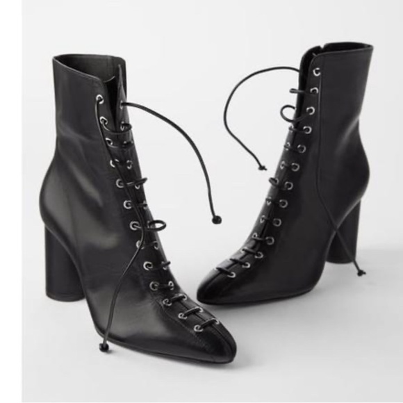 Zara Shoes - Zara New! Leather Lace Up Victorian Style Boots